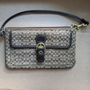 Brown Coach Wristlet